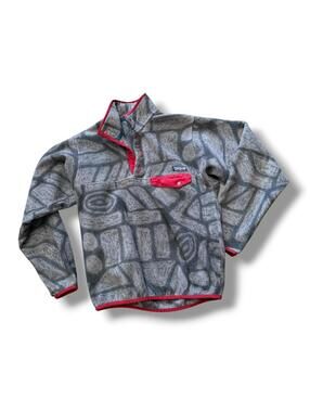 Grey Patterned Patagonia Fleece Synchilla